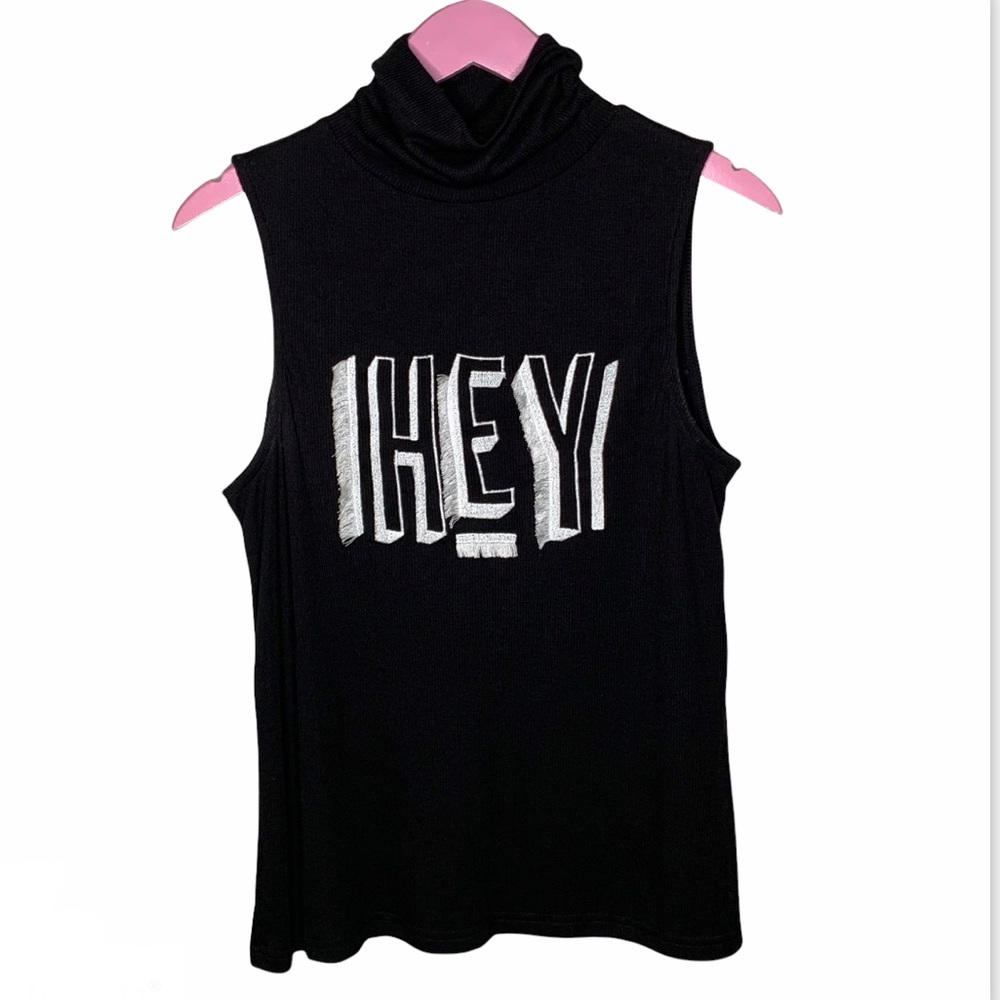 MINKPINK Sleeveless Turtleneck Fringed HEY